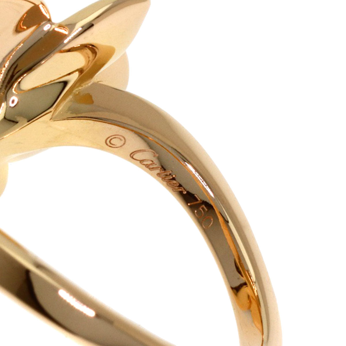 CARTIER Caresse d'Orchidées par Cartier Diamond #50 Ring K18 Pink Gold Ladies [Used]