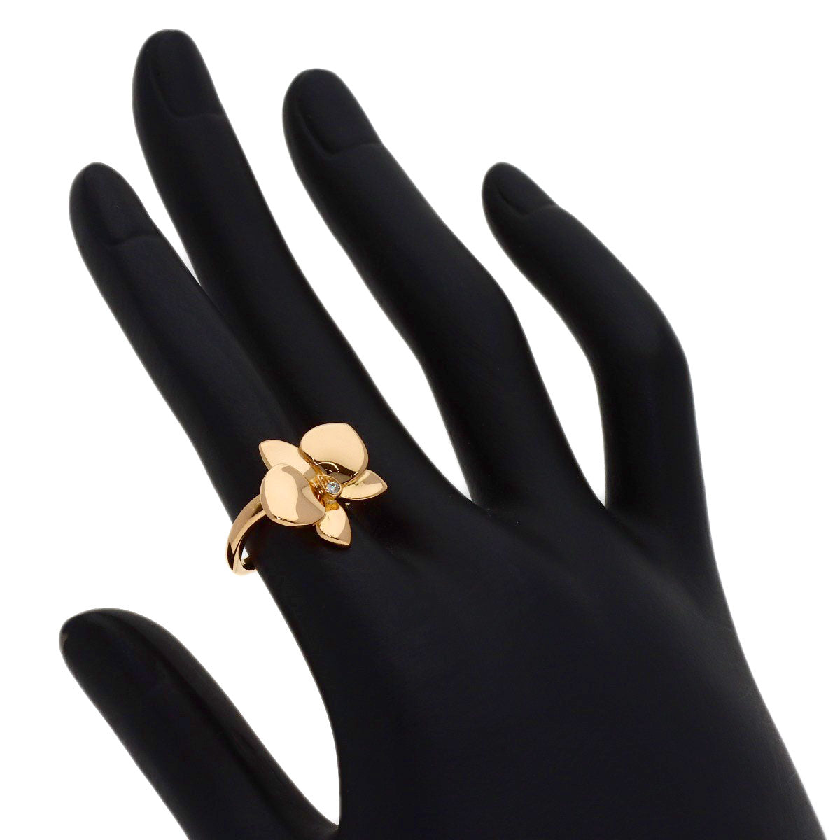 CARTIER Caresse d'Orchidées par Cartier Diamond #50 Ring K18 Pink Gold Ladies [Used]