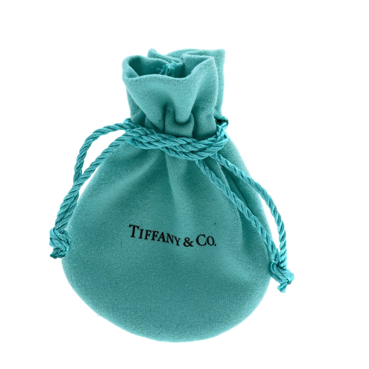 TIFFANY&Co. T Smile Mini Blue Topaz Necklace K18 White Gold Ladies [Used]