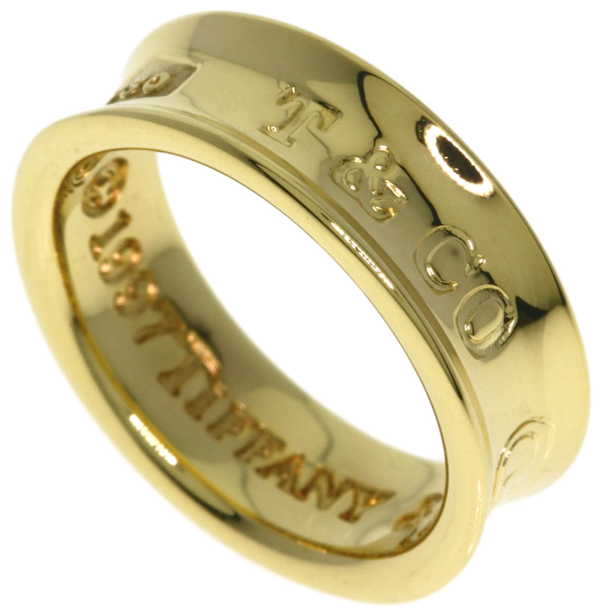 TIFFANY&Co. 1837 Ring K18 Yellow Gold Ladies [Used]