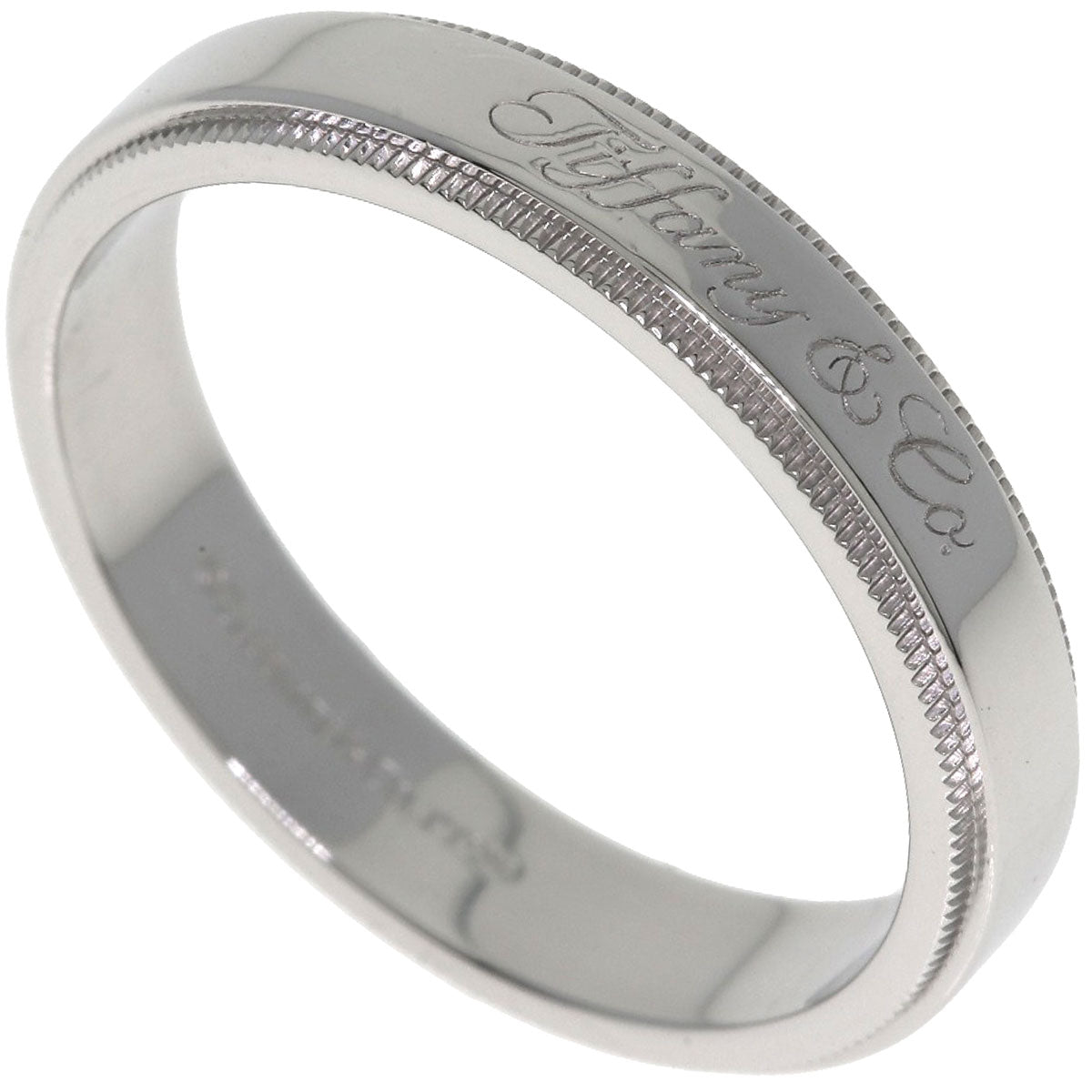 TIFFANY&Co. Milgrain Ring Platinum PT950 Ladies [Used]