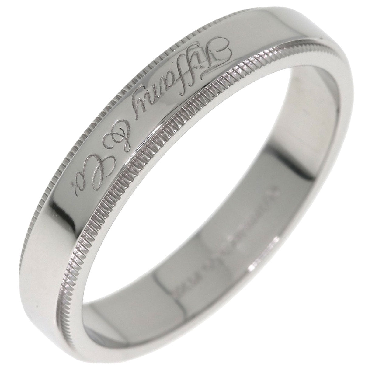 TIFFANY&Co. Milgrain Ring Platinum PT950 Ladies [Used]