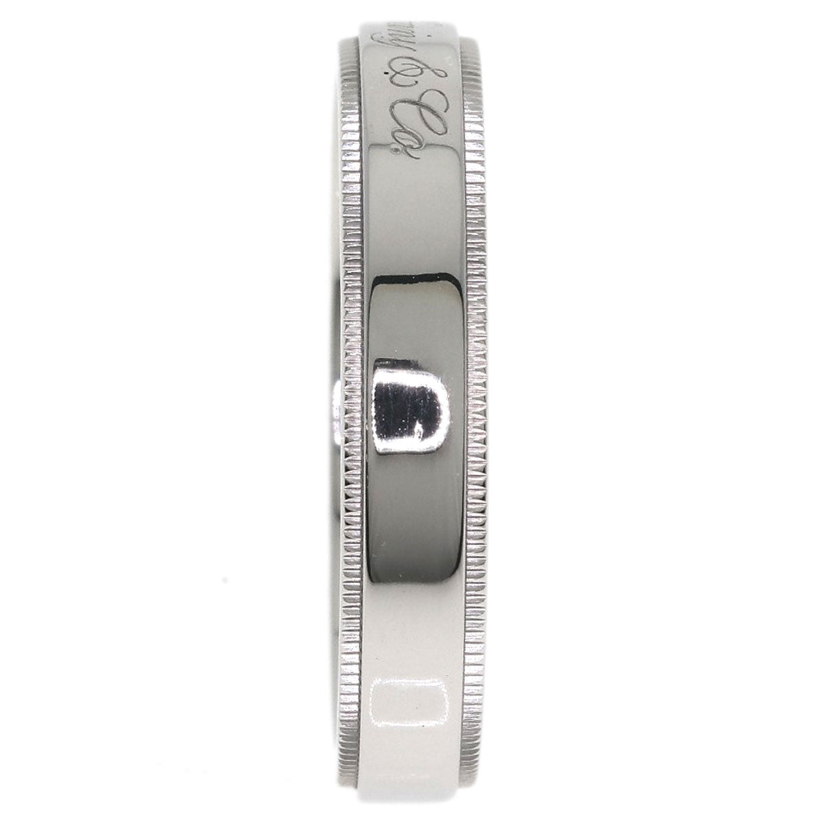 TIFFANY&Co. Milgrain Ring Platinum PT950 Ladies [Used]