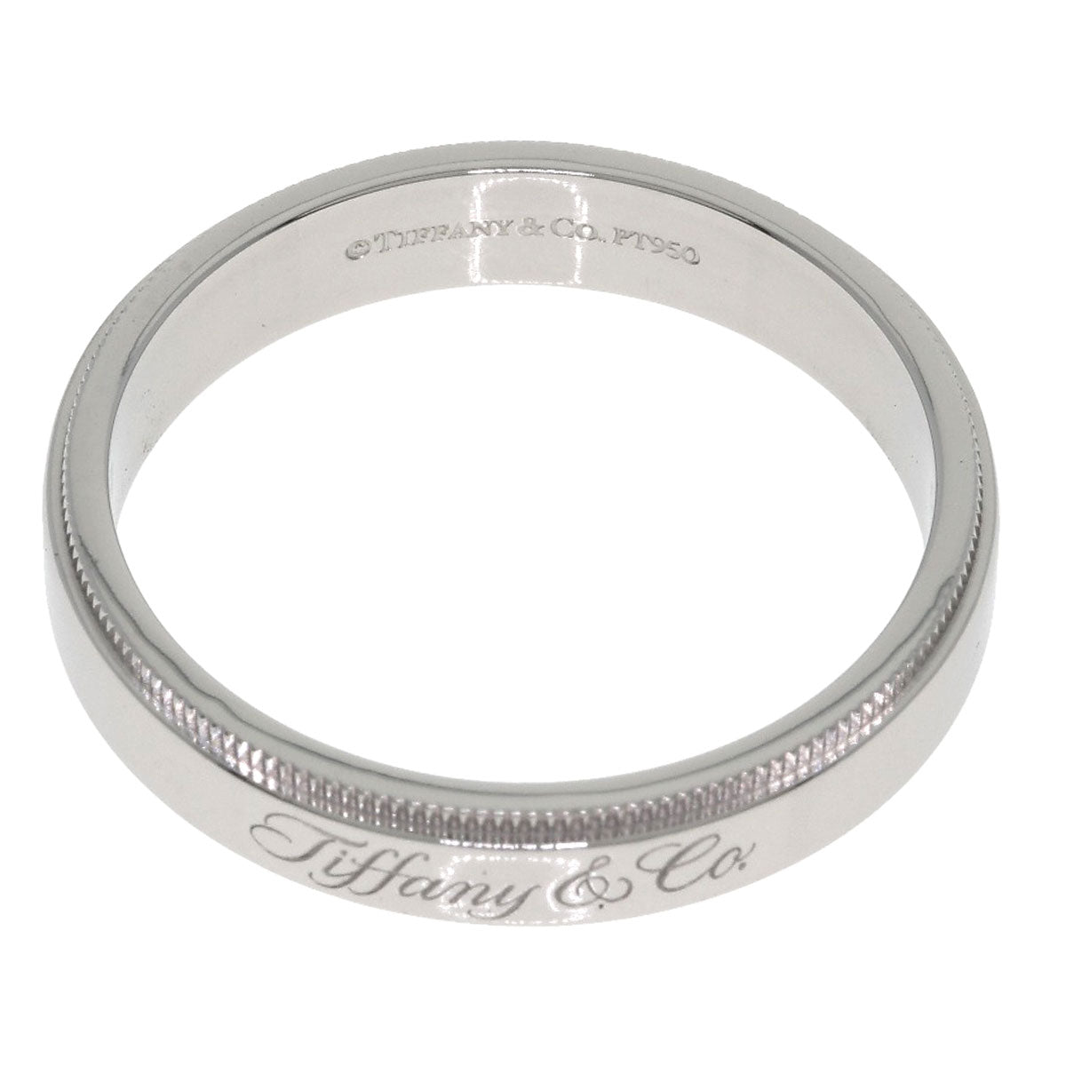 TIFFANY&Co. Milgrain Ring Platinum PT950 Ladies [Used]