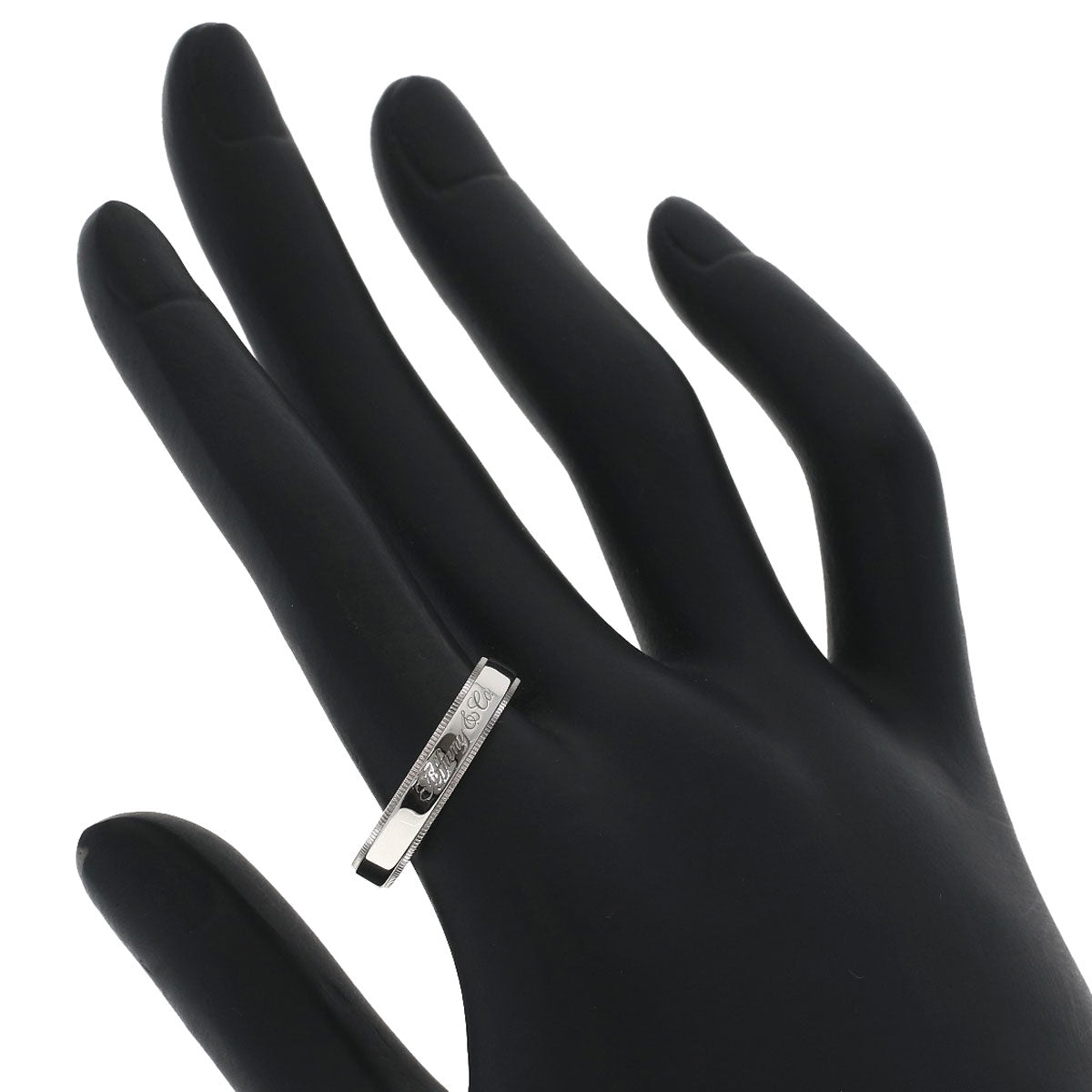 TIFFANY&Co. Milgrain Ring Platinum PT950 Ladies [Used]