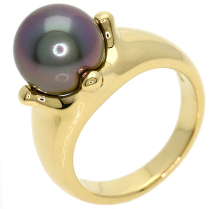 TASAKI Black pearl pearl Ring K18 Yellow Gold Ladies [Used]