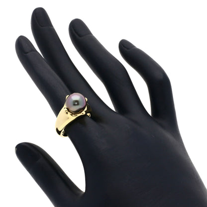 TASAKI Black pearl pearl Ring K18 Yellow Gold Ladies [Used]