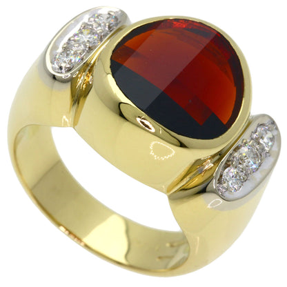 Pomellato Garnet Diamond Ring K18 Yellow Gold Ladies [Used]
