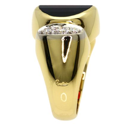 Pomellato Garnet Diamond Ring K18 Yellow Gold Ladies [Used]