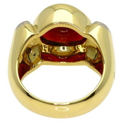 Pomellato Garnet Diamond Ring K18 Yellow Gold Ladies [Used]