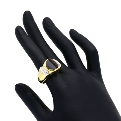 Pomellato Garnet Diamond Ring K18 Yellow Gold Ladies [Used]