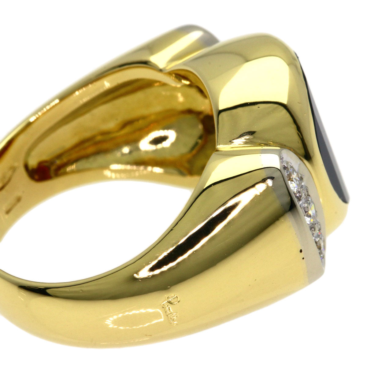 Pomellato Garnet Diamond Ring K18 Yellow Gold Ladies [Used]