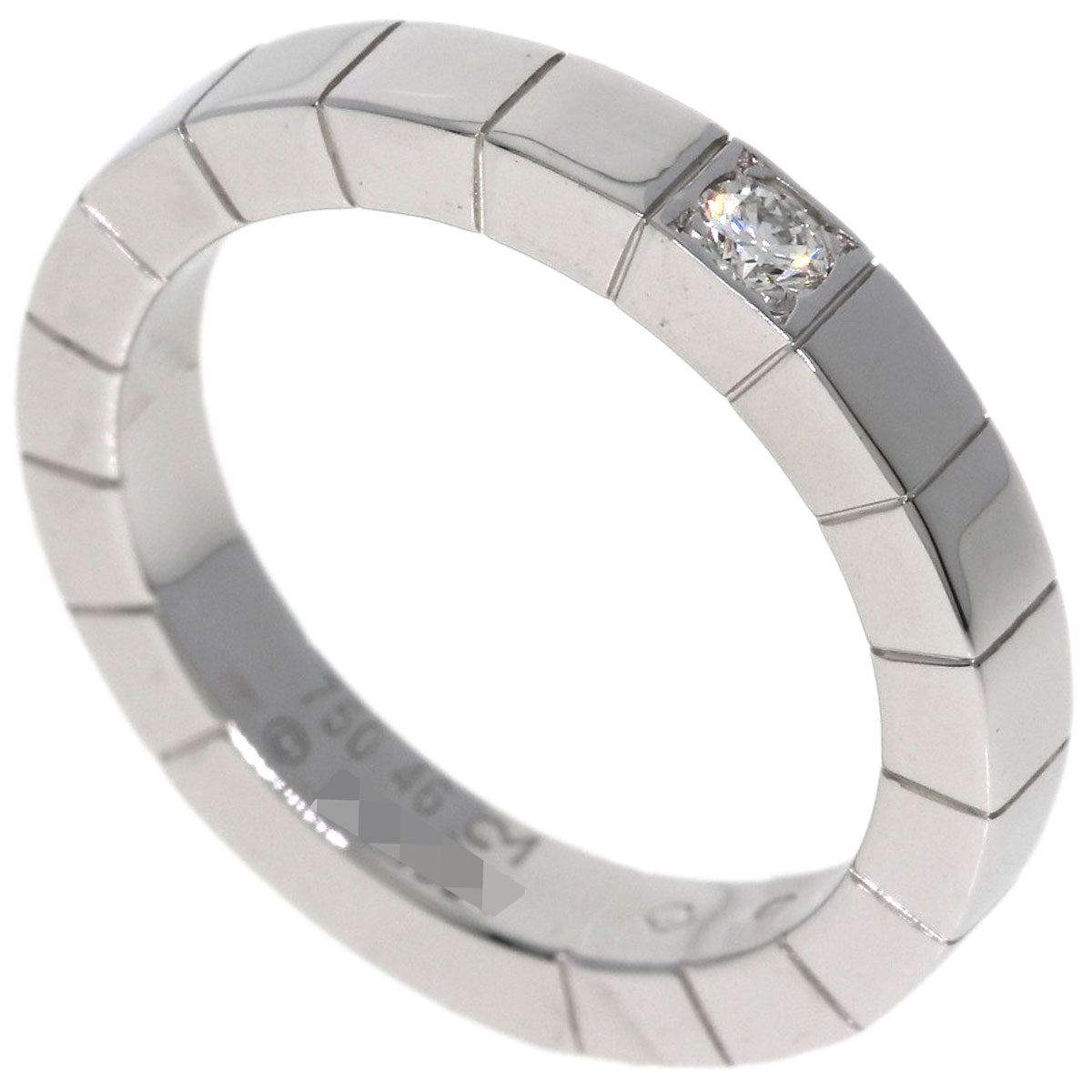CARTIER Lanier 1P Diamond # 46 Ring K18 White Gold Ladies [Used]