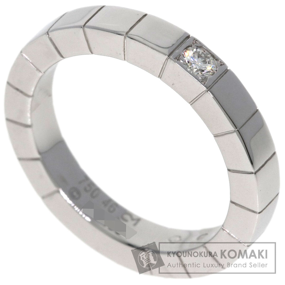 CARTIER Lanier 1P Diamond # 46 Ring K18 White Gold Ladies [Used]