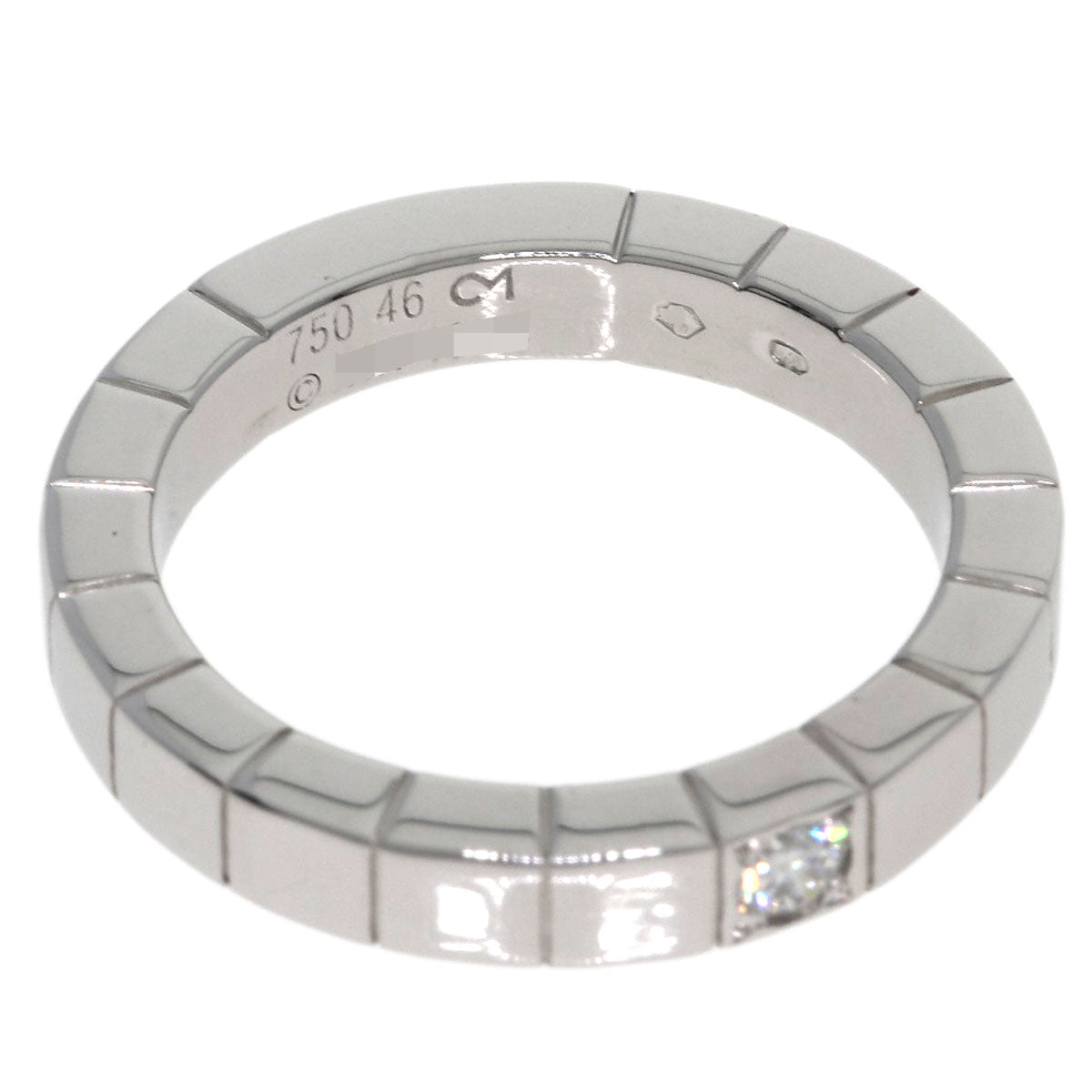 CARTIER Lanier 1P Diamond # 46 Ring K18 White Gold Ladies [Used]