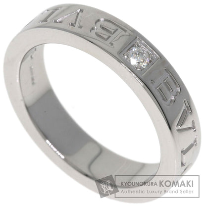BVLGARI Double logo 1P Diamond Ring K18 White Gold Ladies [Used]