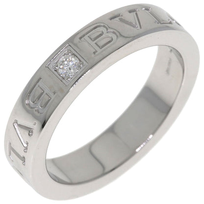 BVLGARI Double logo 1P Diamond Ring K18 White Gold Ladies [Used]