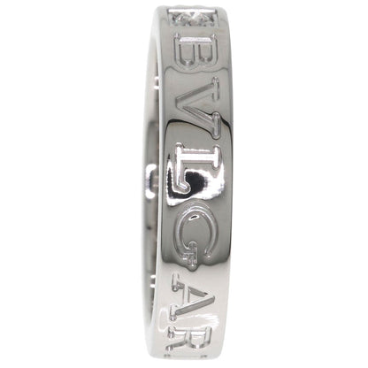 BVLGARI Double logo 1P Diamond Ring K18 White Gold Ladies [Used]