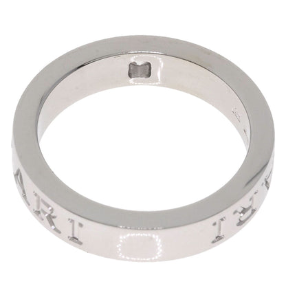 BVLGARI Double logo 1P Diamond Ring K18 White Gold Ladies [Used]