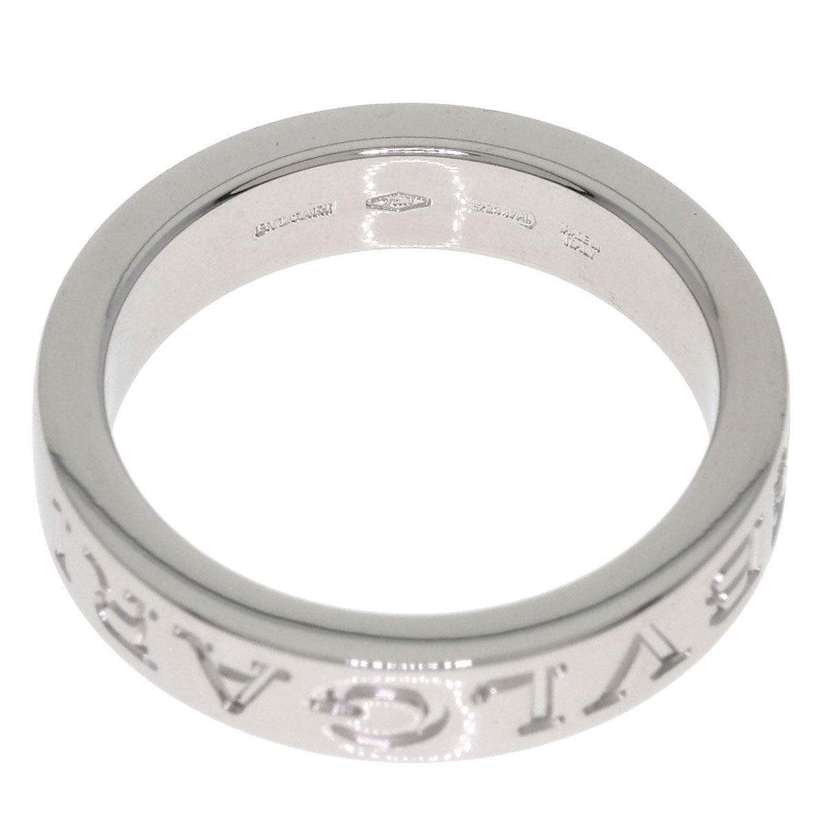 BVLGARI Double logo 1P Diamond Ring K18 White Gold Ladies [Used]