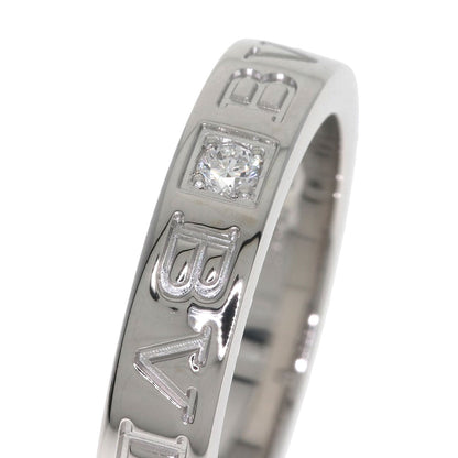 BVLGARI Double logo 1P Diamond Ring K18 White Gold Ladies [Used]