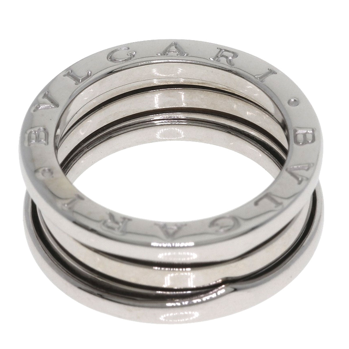 BVLGARI B.zero1 2 band #54 Ring K18 White Gold Ladies [Used]