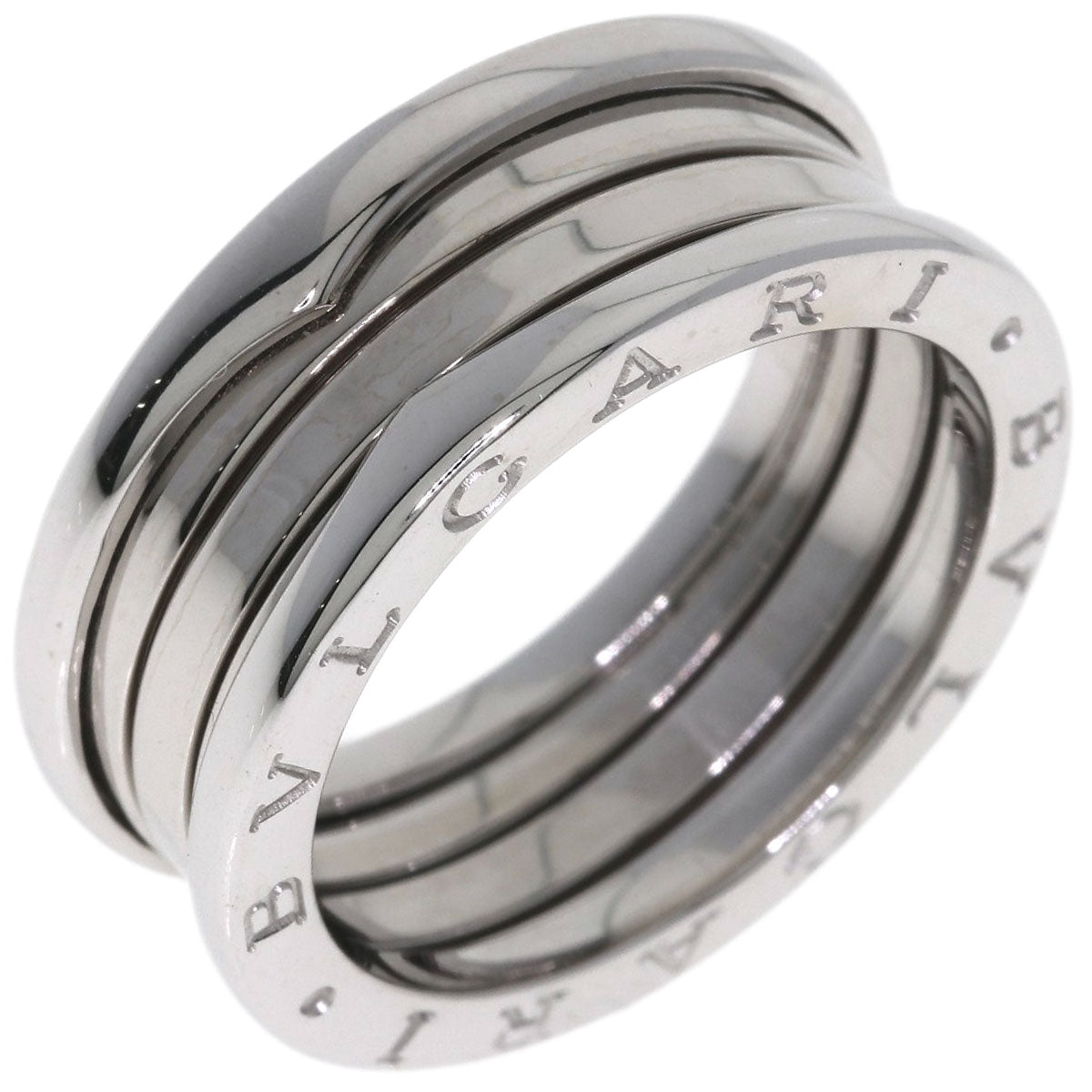 BVLGARI B.zero1 3 bands #60 Ring K18 White Gold Ladies [Used]