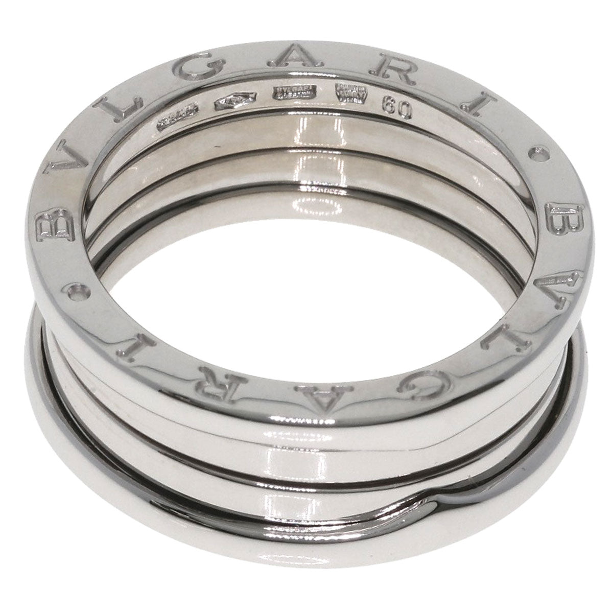 BVLGARI B.zero1 3 bands #60 Ring K18 White Gold Ladies [Used]