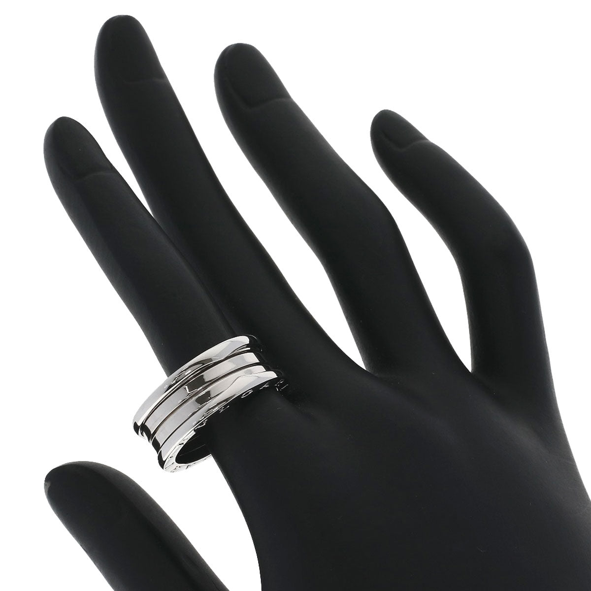 BVLGARI B.zero1 3 bands #60 Ring K18 White Gold Ladies [Used]