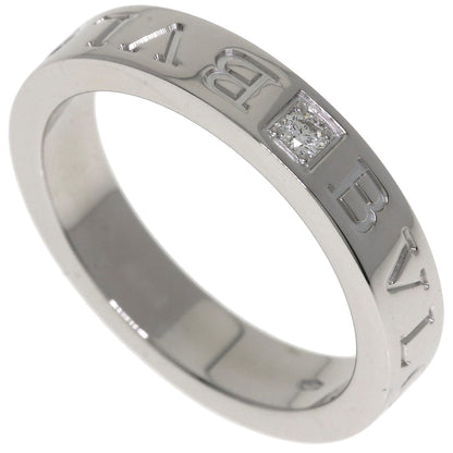BVLGARI Double logo 1P Diamond Ring K18 White Gold Ladies [Used]