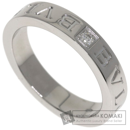BVLGARI Double logo 1P Diamond Ring K18 White Gold Ladies [Used]