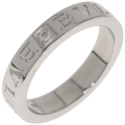 BVLGARI Double logo 1P Diamond Ring K18 White Gold Ladies [Used]