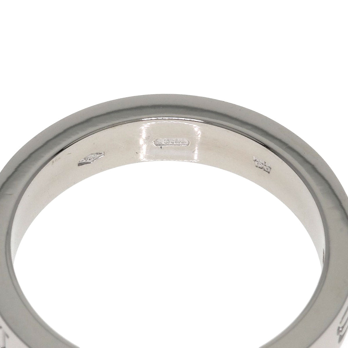 BVLGARI Double logo 1P Diamond Ring K18 White Gold Ladies [Used]