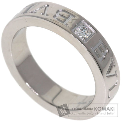 BVLGARI Double logo 1P Diamond Ring K18 White Gold Ladies [Used]