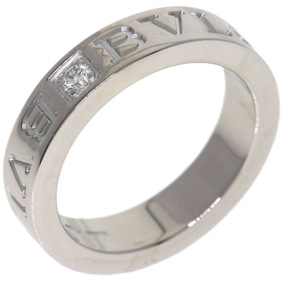 BVLGARI Double logo 1P Diamond Ring K18 White Gold Ladies [Used]
