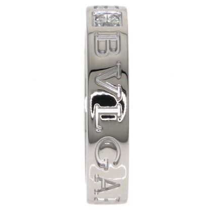 BVLGARI Double logo 1P Diamond Ring K18 White Gold Ladies [Used]