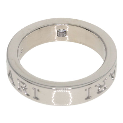 BVLGARI Double logo 1P Diamond Ring K18 White Gold Ladies [Used]