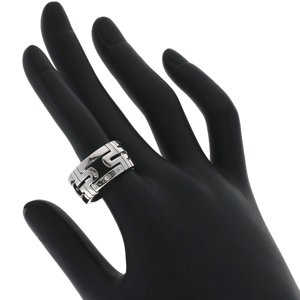 BVLGARI Parentesi Open #58 Ring K18 White Gold Ladies [Used]