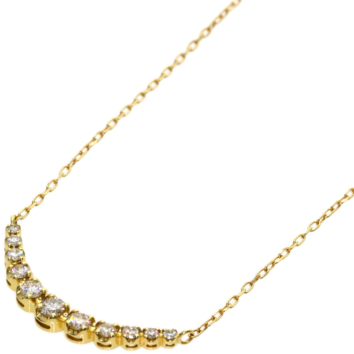 0.3ct Diamond Necklace K18 Yellow Gold 2.4g　Ladies