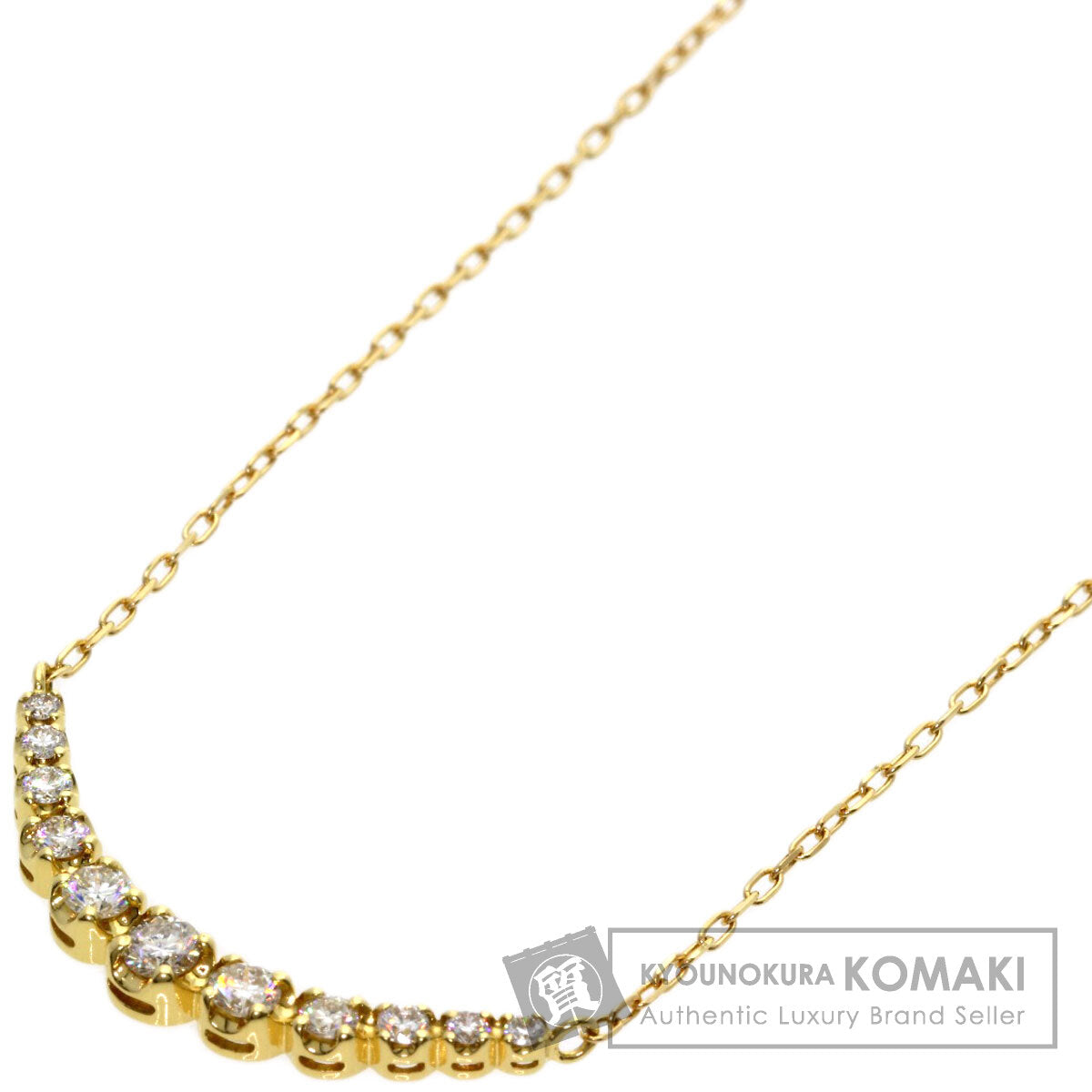0.3ct Diamond Necklace K18 Yellow Gold 2.4g　Ladies