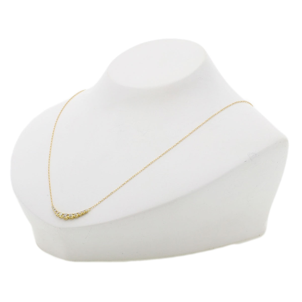 0.3ct Diamond Necklace K18 Yellow Gold 2.4g　Ladies