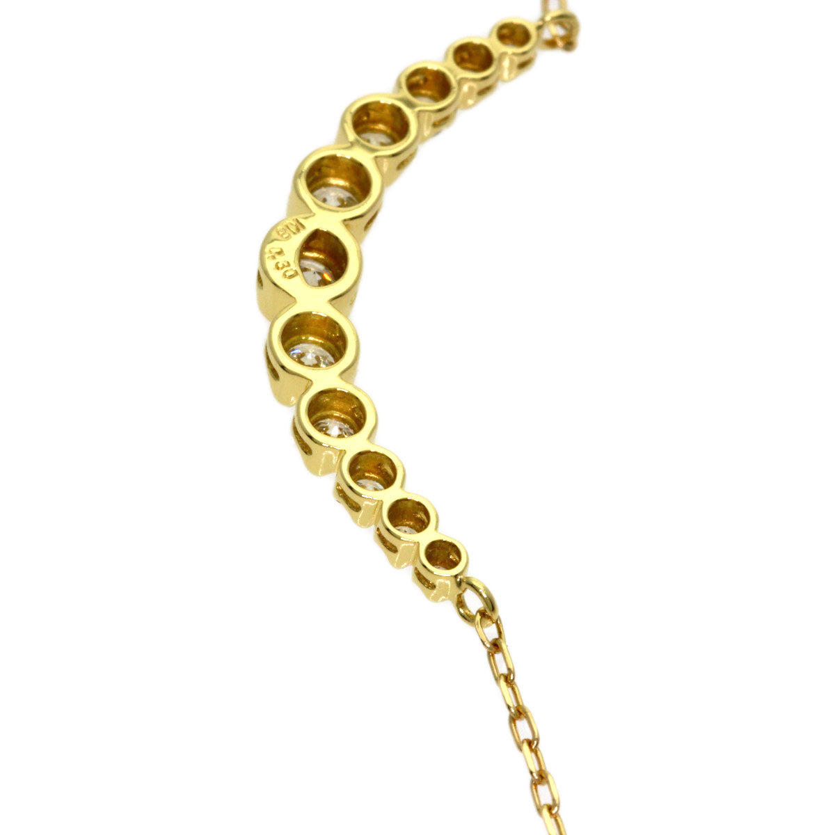 0.3ct Diamond Necklace K18 Yellow Gold 2.4g　Ladies