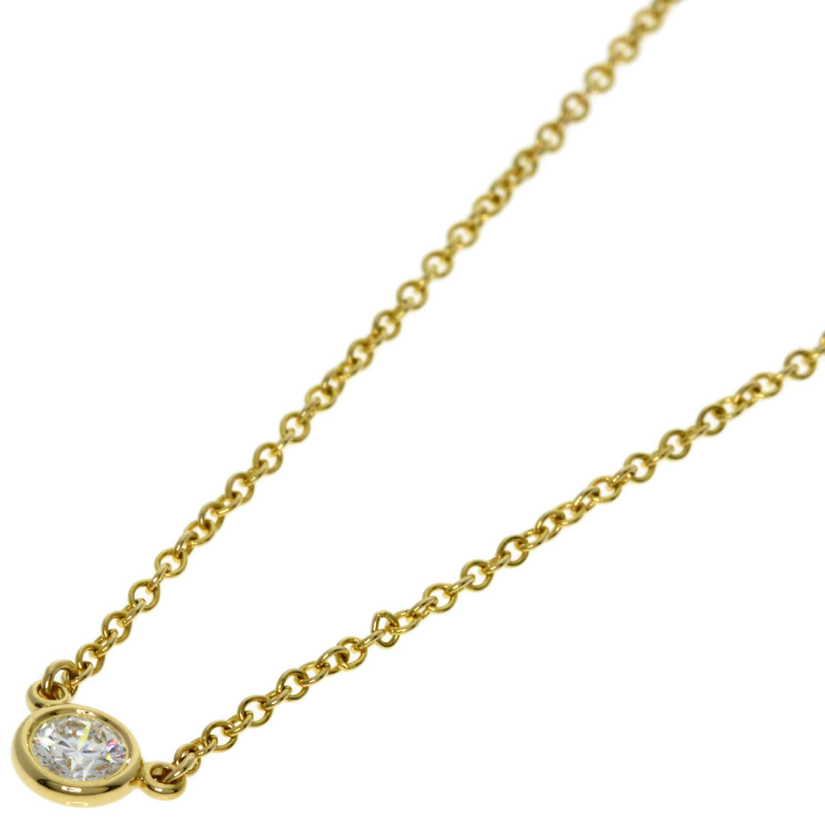 TIFFANY&Co. By The Yard Diamond Necklace K18 Yellow Gold Ladies [Used]