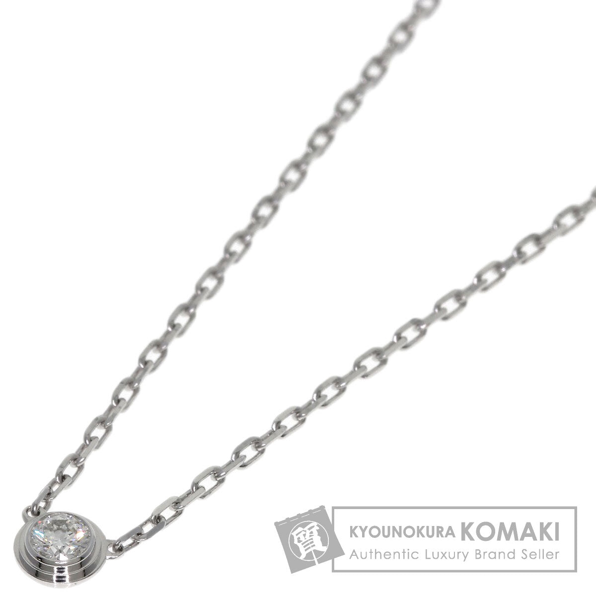 CARTIER Damour Diamantleger SM Diamond Necklace K18 White Gold Ladies [Used]