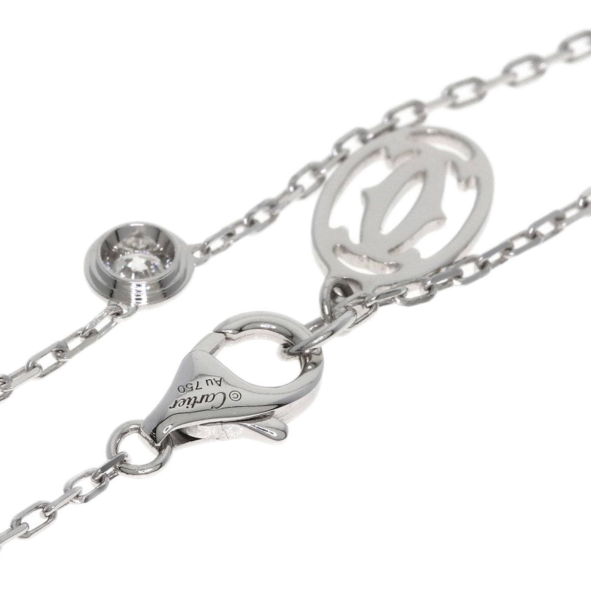 CARTIER Damour Diamantleger SM Diamond Necklace K18 White Gold Ladies [Used]