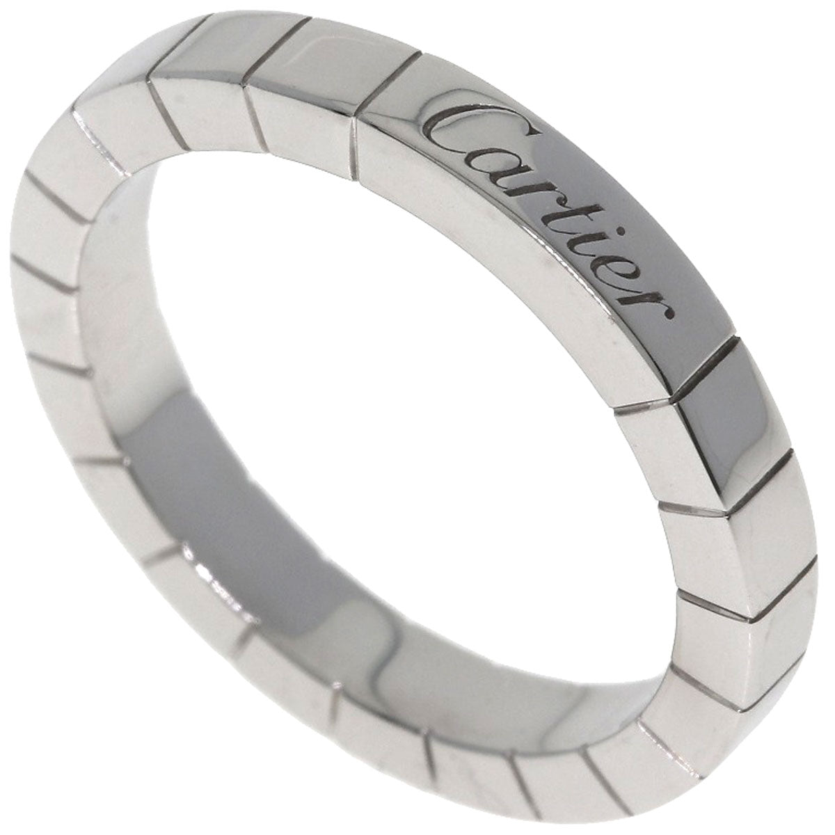 CARTIER Laniere # 54 Ring K18 White Gold Ladies [Used]