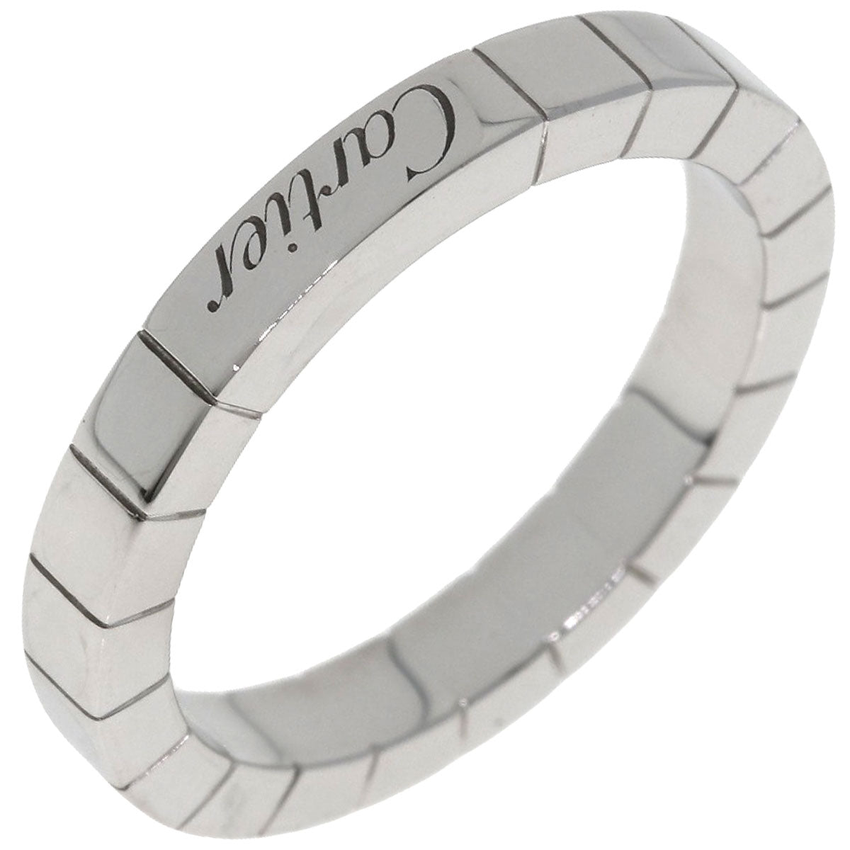 CARTIER Laniere # 54 Ring K18 White Gold Ladies [Used]
