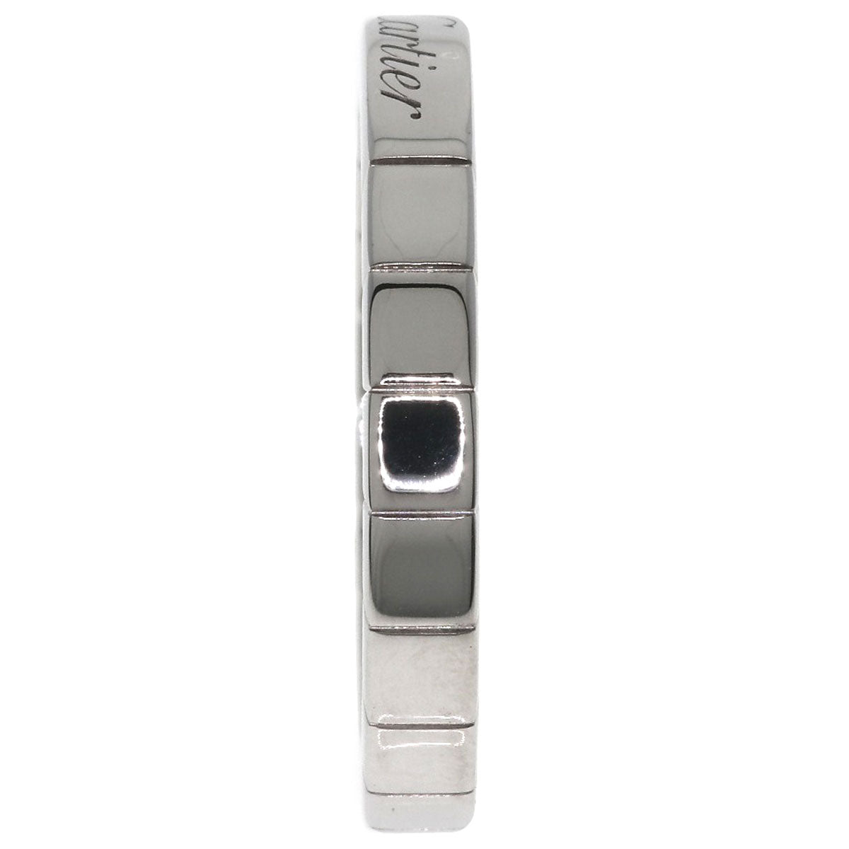 CARTIER Laniere # 54 Ring K18 White Gold Ladies [Used]