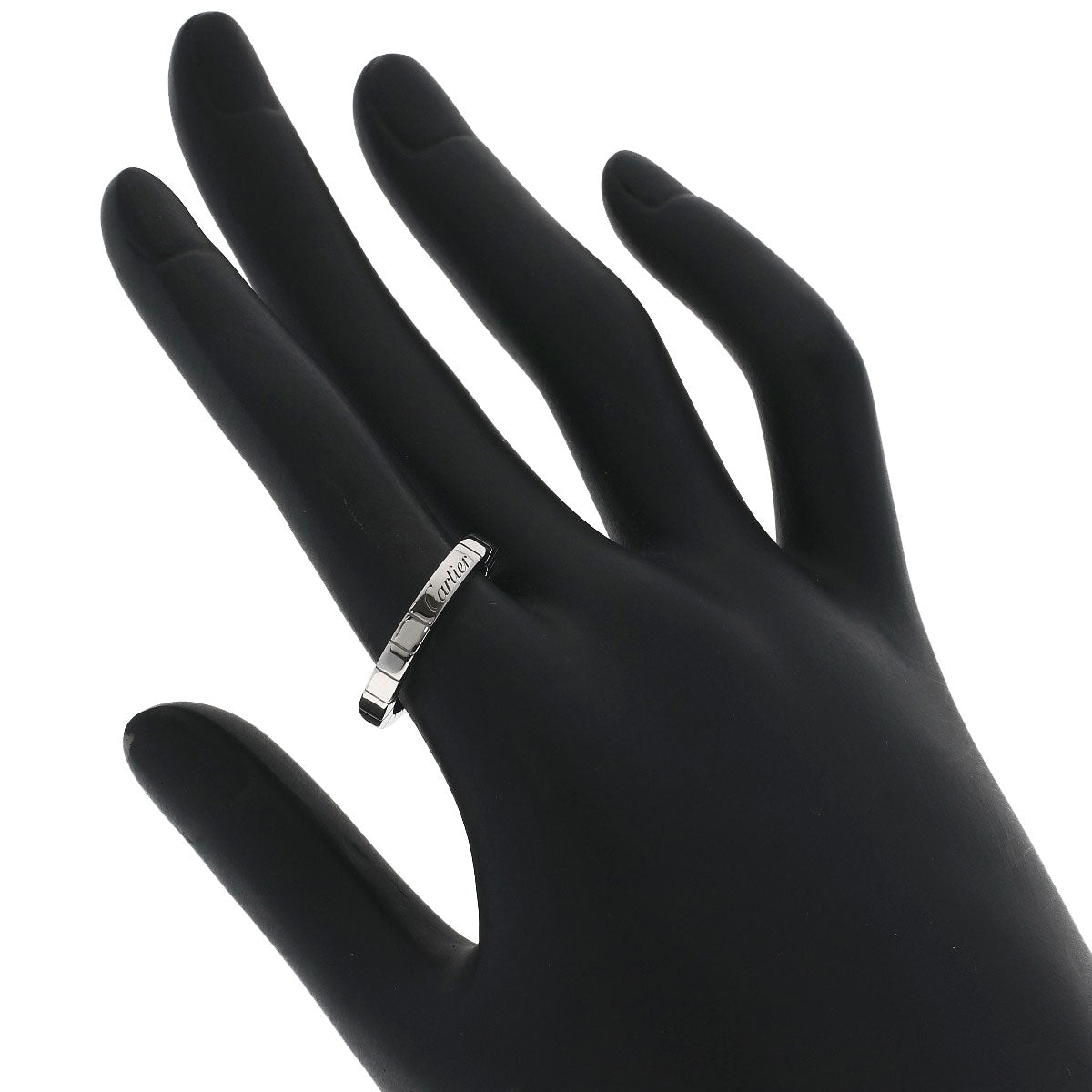 CARTIER Laniere # 54 Ring K18 White Gold Ladies [Used]