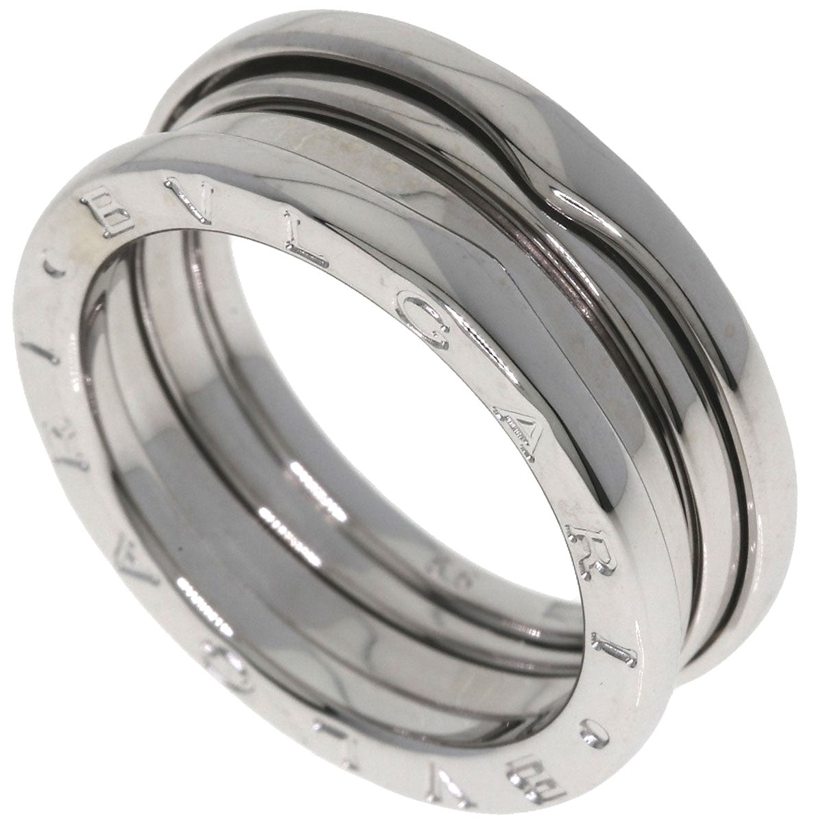 BVLGARI B.zero1 2 bands #56 Ring K18 White Gold Ladies [Used]